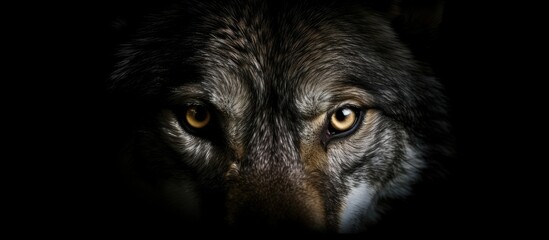 Naklejka na meble wolf eyes on black background.