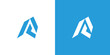 Initial letter ra or ar logo vector design template