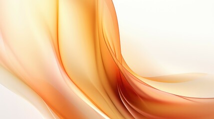 Wall Mural - Abstract light peach waves on a white background