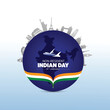 Non-Resident Indian Day Design for Banner, Poster, Web, Social Media - Pravasi Bharatiya Divas - Meaning Non-Resident Indian Day. Editable illustration design for NRI We are proud of our NRI, Jai Hind