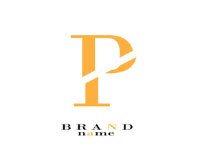 Poster - P colorful letter logo design