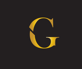 Poster - Golden and yellow, color G letter logo design
