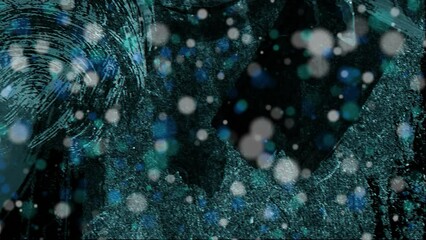 Poster - Animation of moving and changing green texture and copy space on black background