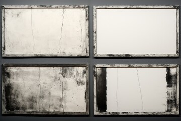 Poster - A group of four pictures hanging on a wall. Perfect for adding a touch of art to any space
