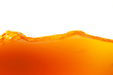 Poster - Close up bright orange juice texture for health and nature waves