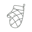 Kitchen dumpling doodle sketch style clip art. Simple hand drawn pot holder. Ink sketch of kitchen item, rendered vector illustration