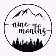 Baby Milestones illustration, baby monthly milestone cards