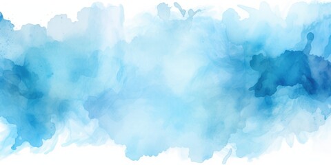 Aufkleber - A beautiful watercolor painting in shades of blue and white. Can be used for various creative projects