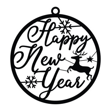 Merry Christmas Round sign for Laser Cut Files, Believe, Happy new year, Let it snow, Welcome to our home