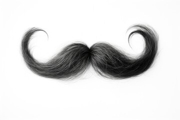Poster - A detailed close-up view of a moustache against a plain white background. Suitable for various purposes