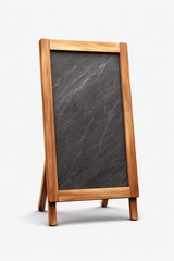 Poster - A black chalk board with a wooden frame, suitable for educational or creative purposes