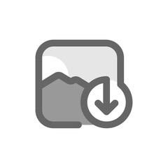 Poster - download image button concept illustration flat design icon vector