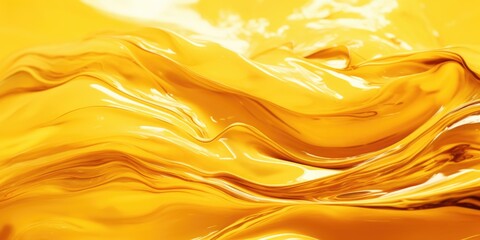 Sticker - A detailed view of a yellow liquid substance. This image can be used in various contexts and industries