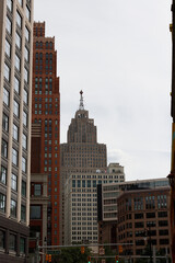 Wall Mural - Building in the downtown of Detroit, Michigan