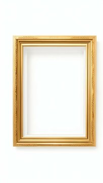 gold picture frame isolated