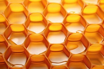 Wall Mural - A detailed view of a bunch of honeycombs. Perfect for beekeeping, honey production, or nature-themed designs