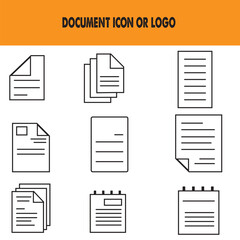 Wall Mural - document icon or logo isolated sign symbol vector illustration - collection of high quality black st