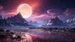 Futuristic Fantasy Landscape Scifi Planet Neon, Wallpaper Pictures, Background Hd
