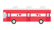 Medical transport for blood donation,  laboratory in bus, mobile hospital transport for vaccination. Isolated vector illustration in flat style