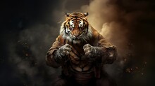 Human Like Tiger Warrior Fighter