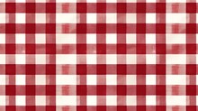 A Red And White Checkered Tablecloth
