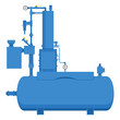 Propane-Air mixing system isolated illustration