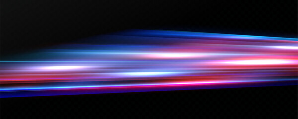 Wall Mural - Horizontal neon lines.Blue speed lines.Motion light effect.Vector. red.Vector illustration of a blue color. Light effect. Abstract laser beams of light. Chaotic neon rays of light .