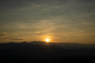 Wall Mural - sun, beautiful sky sunset background