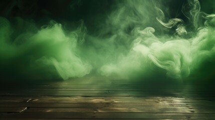 Poster - A wooden floor with smoke rising from it. Perfect for illustrating fire hazards or accidents.