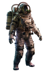 Wall Mural - astronaut with a space helmet and space suit, png image, isolated object