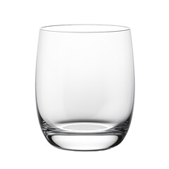 rounded drink glass isolated on white