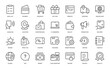 E-Commerce Line Icons. Editable Stroke. Outline Web Icon Set.