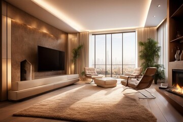 Wall Mural - modern living room