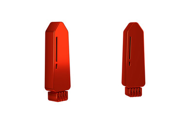 Wall Mural - Red Dildo vibrator for sex games icon isolated on transparent background. Sex toy for adult. Vaginal exercise machines for intimate.