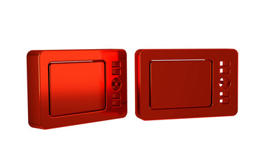 Poster - Red Graphic tablet icon isolated on transparent background.