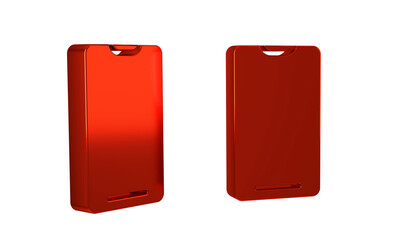 Poster - Red Smartphone, mobile phone icon isolated on transparent background.