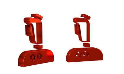 Poster - Red Joystick for arcade machine icon isolated on transparent background. Joystick gamepad.