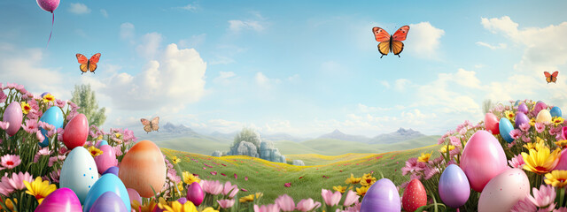 Wall Mural - Easter greeting card