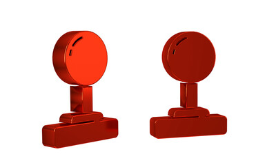 Poster - Red Joystick for arcade machine icon isolated on transparent background. Joystick gamepad.