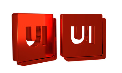 Aufkleber - red ui or ux design icon isolated on transparent background.