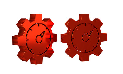 Poster - Red Web analytics information and development website statistic icon isolated on transparent background. Analysis, management, marketing, research.