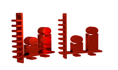 Poster - Red Data analysis icon isolated on transparent background.