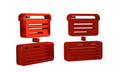 Aufkleber - Red Server, Data, Web Hosting icon isolated on transparent background.