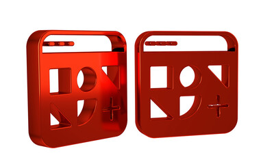 Poster - Red Different files icon isolated on transparent background.