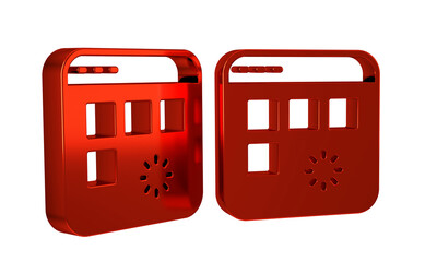 Aufkleber - Red Loading a data window with a progress bar icon isolated on transparent background.