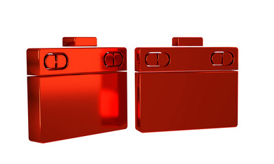 Poster - Red Graphic tablet icon isolated on transparent background.