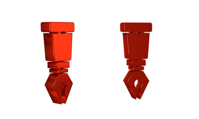 Poster - Red Fountain pen nib icon isolated on transparent background. Pen tool sign.