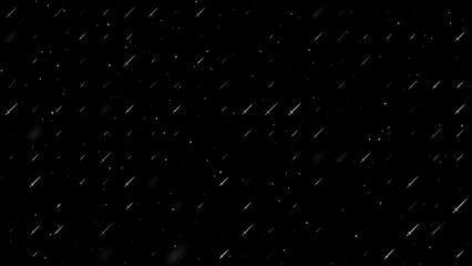 Poster - Template animation of evenly spaced sword symbols of different sizes and opacity. Animation of transparency and size. Seamless looped 4k animation on black background with stars