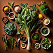 detox, vegetables, food, herb, mortar, fresh, ingredient, green, leaf, spice