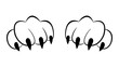 Predator paw icon, cat paws with claws, aggressive tiger claws